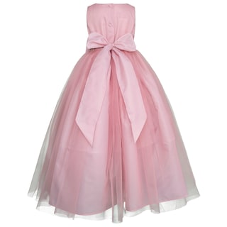 Foto 3 | Foto 3 | Vestido Rosa Largo de Fiesta Para Niña Con Moño Gerat
