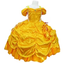 Disfraz Bella Y Bestia Amarillo Niña Incluye Vestido Y Guantes