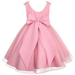 Foto 3 | Foto 3 | Vestido Rosa De Fiesta Para Niñas Con Tul Y Moños Brillante Gerat