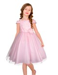 Vestido De Fiesta Rosa Con Tul Para Niña Gerat