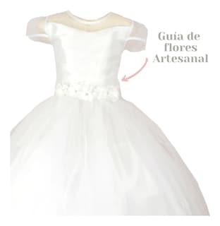 Foto 4 | Foto 4 | Vestido Primera Comunión Blanco Niña + Incluye Crinolina Mar