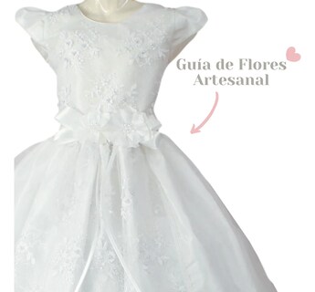 Foto 2 | Foto 2 | Vestido Primera Comunión Blanco Niña + Incluye Crinolina Tan