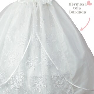 Foto 3 | Foto 3 | Vestido Primera Comunión Blanco Niña + Incluye Crinolina Tan