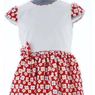 Foto 4 | Foto 4 | Vestido Para Niña Chicos Olé 3007 Rojo Con Flores