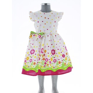 Foto 2 | Foto 2 | Vestido Para Niña Chicos Olé 3361 Blanco Con Flores