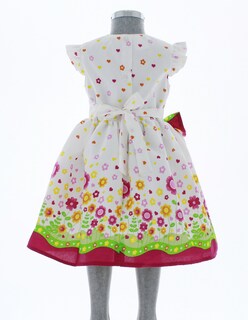 Foto 3 | Foto 3 | Vestido Para Niña Chicos Olé 3361 Blanco Con Flores