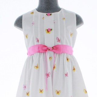 Foto 4 | Foto 4 | Vestido Para Niña Chicos Olé 3574 Blanco Con Mariposas Y Flores