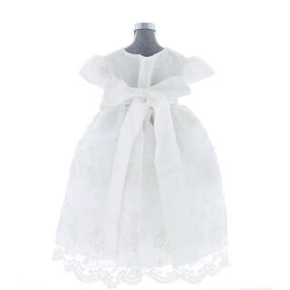 Foto 5 | Foto 5 | Vestido Para Niña Bautizo Chicos Olé 3551 Blanco Elegante Flores