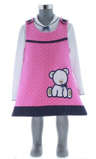 Foto 2 | Foto 2 | Vestido Para Niña Chicos Olé 2731 Rosa Manga Larga