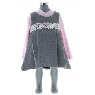Foto 2 | Foto 2 | Vestido Para Niña Chicos Olé 3228 Gris Manga Larga