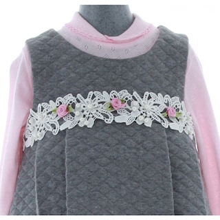 Foto 4 | Foto 4 | Vestido Para Niña Chicos Olé 3228 Gris Manga Larga