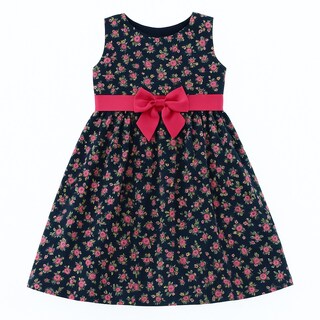 Foto 1 | Foto 1 | Vestido Para Niña Chicos Olé 3485 Azul Marino Estampado De Flores