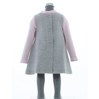 Foto 3 | Foto 3 | Vestido Para Niña Chicos Olé 3229 Gris Manga Larga