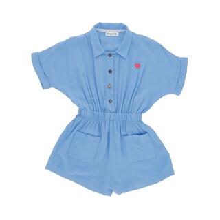 Foto 2 | Foto 2 | Jumpsuit Coqueta Para Niña De Rayón En Azul Con Botones