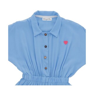 Foto 3 | Foto 3 | Jumpsuit Coqueta Para Niña De Rayón En Azul Con Botones