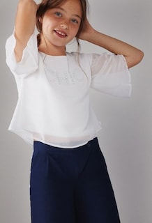 Foto 5 | Foto 5 | Blusa Manga Olán Blanca Chic Boboli