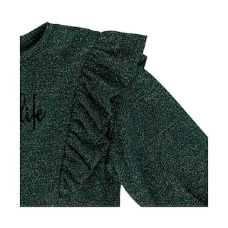 Foto 2 | Foto 2 | Blusa Coqueta Para Niña De Poliéster Verde Con Brillo Metálico
