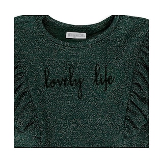 Foto 3 | Foto 3 | Blusa Coqueta Para Niña De Poliéster Verde Con Brillo Metálico