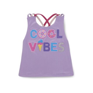 Foto 2 | Foto 2 | Blusa Coqueta Para Niña De Poliéster Morado Con Tirantes Cruzados