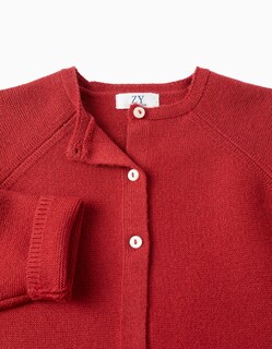 Foto 2 | Foto 2 | Chaqueta Zippy de Punto Naranja Oscuro para Niña