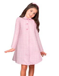 Foto 1 | Foto 1 | Abrigo De Fiesta Para Niña Rosa Cuadros Elegante Gerat
