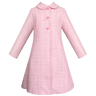 Foto 2 | Foto 2 | Abrigo De Fiesta Para Niña Rosa Cuadros Elegante Gerat