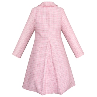 Foto 3 | Foto 4 | Abrigo De Fiesta Para Niña Rosa Cuadros Elegante Gerat
