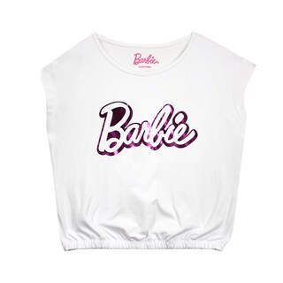 Foto 1 | Foto 1 | Crop Con Jareta Y Estampado Metalico Con La Silueta De Barbie Para Niña