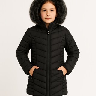 Foto 3 | Foto 3 | Chamarra Niña Con Gorro Peluche Estilo Y Protección Invierno