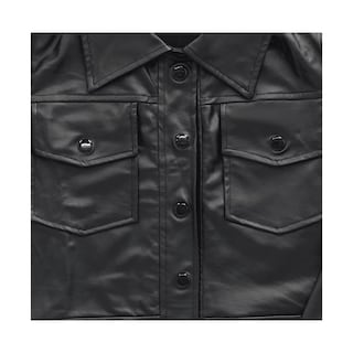 Foto 3 | Foto 3 | Sobrecamisa Coqueta Para Niña De Poliéster Negro Con Bolsillos