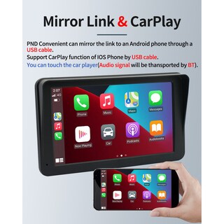 Foto 6 | Foto 6 | Navegación Para Automóvil, Reproductor Mp5 Portátil Inalámbrico Carplay De 7 Pulgadas - Venta Internacional.