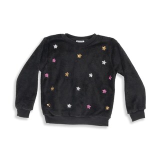 Foto 1 | Foto 1 | Sueter Coqueta Para Niña De Algodón Negro Con Estrellas Bordadas