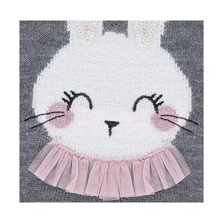 Foto 3 | Foto 3 | Suéter Coqueta Para Niña De Acrílico Gris Con Diseño De Conejito