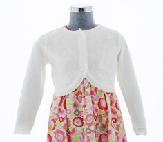 Sueter Niña Bolero Tejido Chicos Olé 3390 Color Beige Claro