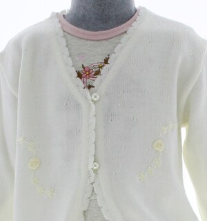 Foto 4 | Foto 4 | Suéter Para Niña Chicos Olé 3067 Blanco Elegante Perla