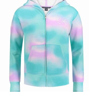 Foto 3 | Foto 3 | Sudadera Calvin Klein Zipper Hoodie Celeste para Niña