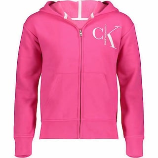 Foto 2 | Foto 2 | Sudadera Calvin Klein Zipper Hoodie Rosa para Niña