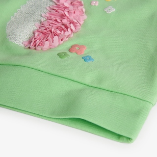 Foto 3 | Foto 3 | Sudadera de Felpa Boboli Verde para Niña