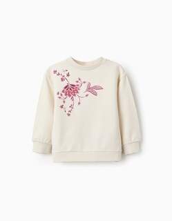 Foto 1 | Foto 1 | Sudadera Perchada con Bordados Zippy Blanca para Niña