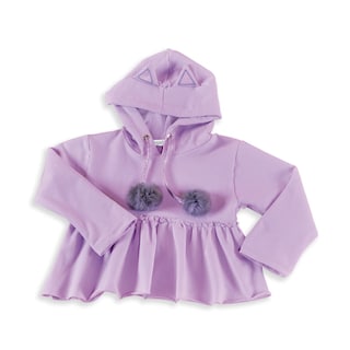 Foto 1 | Foto 1 | Sudadera Coqueta Para Niña De Algodón Morado Con Orejitas Decorativas