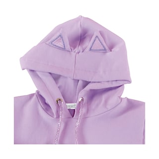 Foto 2 | Foto 2 | Sudadera Coqueta Para Niña De Algodón Morado Con Orejitas Decorativas