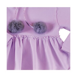 Foto 3 | Foto 3 | Sudadera Coqueta Para Niña De Algodón Morado Con Orejitas Decorativas