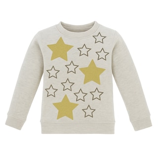 Foto 1 | Foto 1 | Sudadera Para Niña Chicos Olé 3527 Beige Estampado De Estrellas