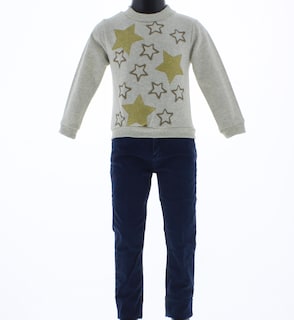 Foto 5 | Foto 5 | Sudadera Para Niña Chicos Olé 3527 Beige Estampado De Estrellas