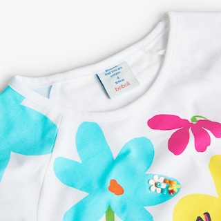 Foto 2 | Foto 2 | Playera Boboli Blanca para Niña