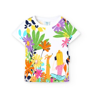 Foto 1 | Foto 1 | Playera Boboli Blanca para Niña