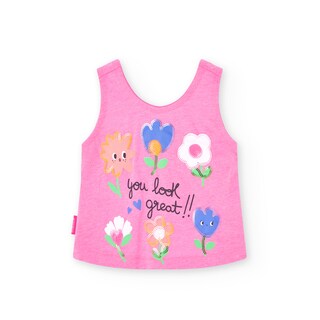 Foto 1 | Foto 1 | Playera Punto Combinado Flour Boboli para Niña
