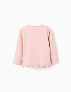 Foto 2 | Foto 2 | Playera De Manga Larga Con Volantes Y Flores En 3d Para Niña, Rosa Zippy