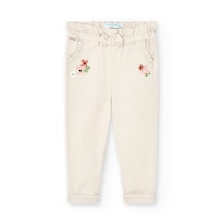 Pantalón Gabardina Boboli Créme para Niña