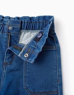 Foto 3 | Foto 3 | Pantalón Vaquero Paperbag Azul Zippy para Niña